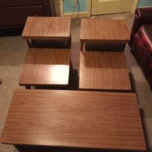 Mid century end tables and coffee